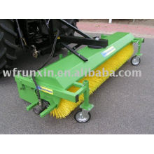 road sweeper attached with tractor